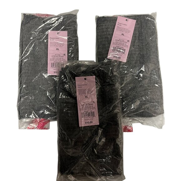 Wild Fable Women's 3 Pack Lace Trim Tiny Tank Top Heather Gray XL - Picture 6 of 6